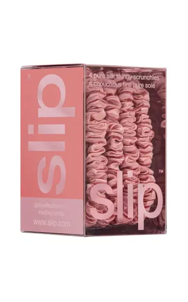 Slip Set-of-Four Silk Skinny Scrunchies | Thumbnail 6