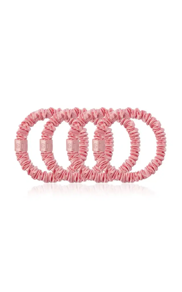 Slip Set-of-Four Silk Skinny Scrunchies