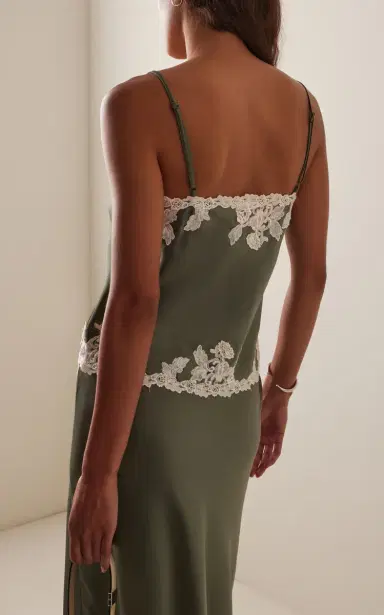 By Malene Birger Madeleine Lace-Trimmed Satin Cami | Thumbnail 4