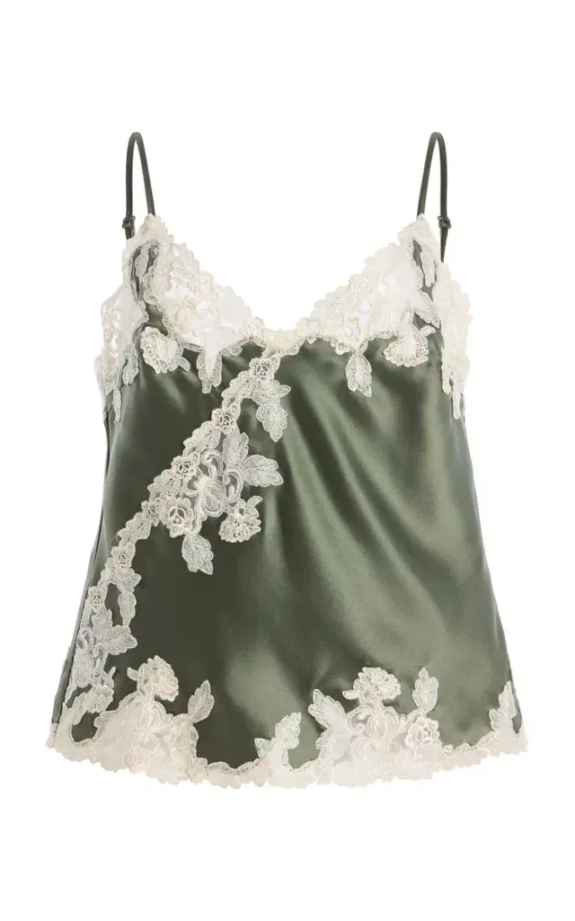 Madeleine Lace-Trimmed Satin Cami