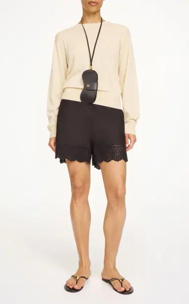 By Malene Birger Greta Eyelet Cotton Shorts | Thumbnail 2