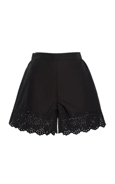 By Malene Birger Greta Eyelet Cotton Shorts | Thumbnail 1