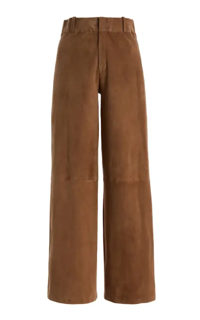Marina Stretch-Suede Trousers