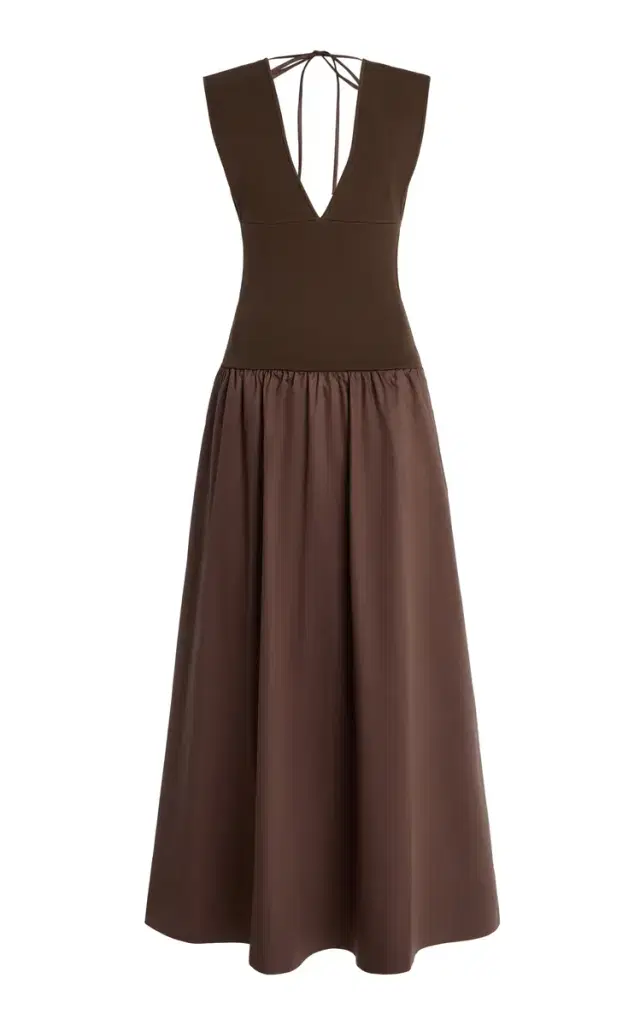 St. Agni Exclusive Knit and Cotton Maxi Circle Dress