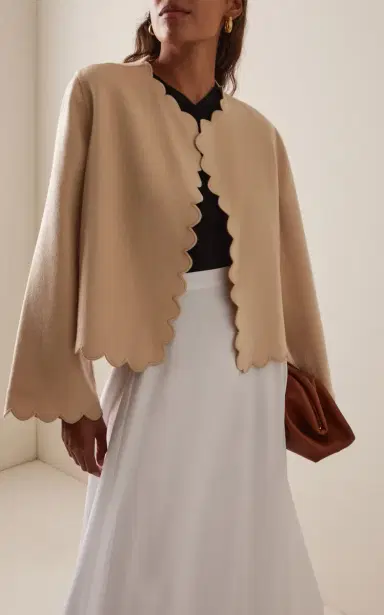 By Malene Birger Vibetta Scalloped Wool Jacket | Thumbnail 3