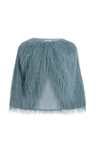 By Malene Birger Pinla Fringed Cape Top | Thumbnail 1 By Malene Birger Pinla Fringed Cape Top | Thumbnail 1