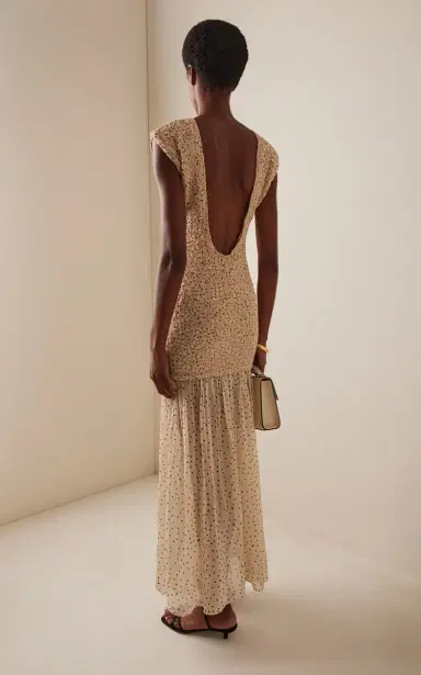 By Malene Birger Corinna Shirred Maxi Dress | Thumbnail 4 By Malene Birger Corinna Shirred Maxi Dress | Thumbnail 4