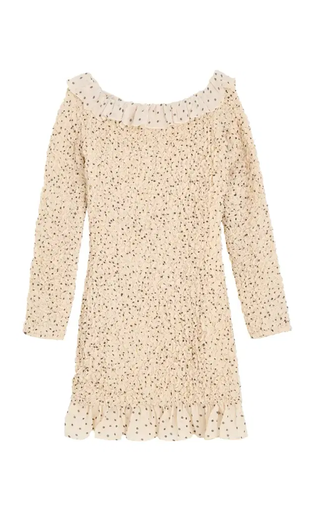 Corinette Polka-Dot Mini Dress
