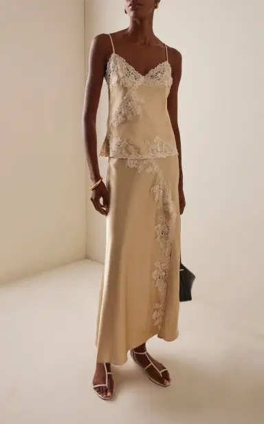 By Malene Birger Madeleine Lace-Trimmed Satin Cami | Thumbnail 3