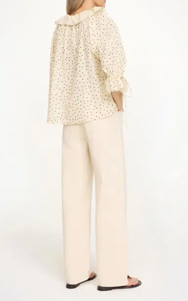 By Malene Birger Dicte Polka-Dot Cotton-Voile Top | Thumbnail 4