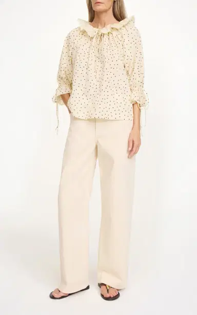 By Malene Birger Dicte Polka-Dot Cotton-Voile Top | Thumbnail 8