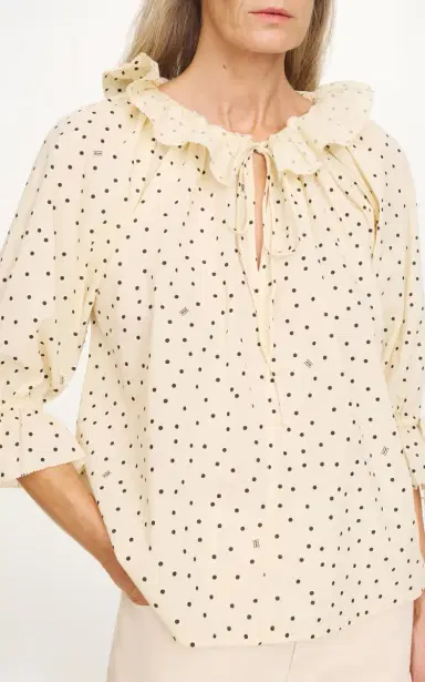 By Malene Birger Dicte Polka-Dot Cotton-Voile Top | Thumbnail 10