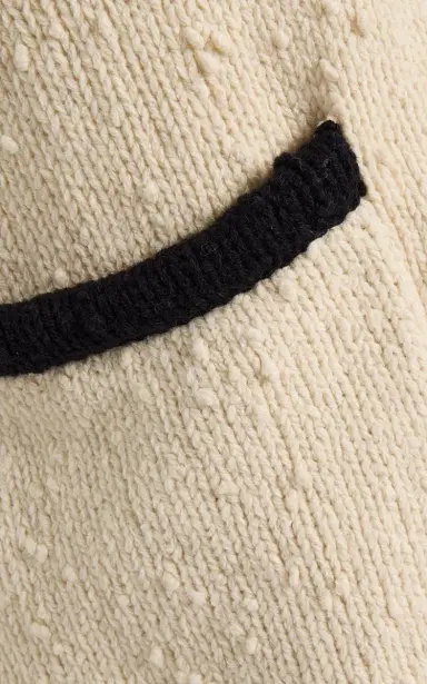 By Malene Birger Rikko Contrast Cotton-Blend Cardigan | Thumbnail 7 By Malene Birger Rikko Contrast Cotton-Blend Cardigan | Thumbnail 7