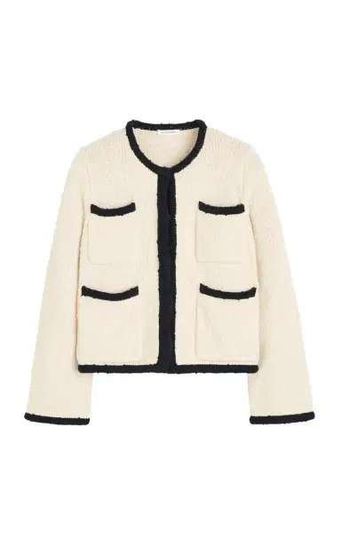 By Malene Birger Rikko Contrast Cotton-Blend Cardigan | Thumbnail 8 By Malene Birger Rikko Contrast Cotton-Blend Cardigan | Thumbnail 8