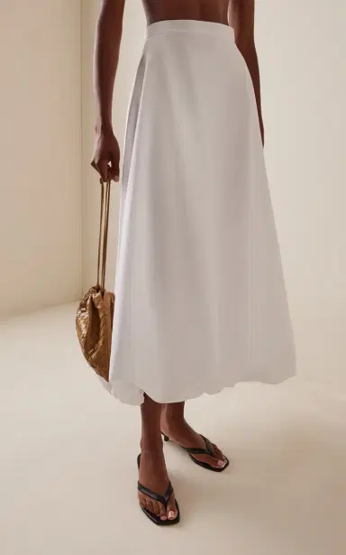 By Malene Birger Aubrey Bubble-Hem Cotton Maxi Skirt | Thumbnail 3 By Malene Birger Aubrey Bubble-Hem Cotton Maxi Skirt | Thumbnail 3