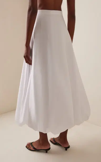 By Malene Birger Aubrey Bubble-Hem Cotton Maxi Skirt | Thumbnail 4 By Malene Birger Aubrey Bubble-Hem Cotton Maxi Skirt | Thumbnail 4