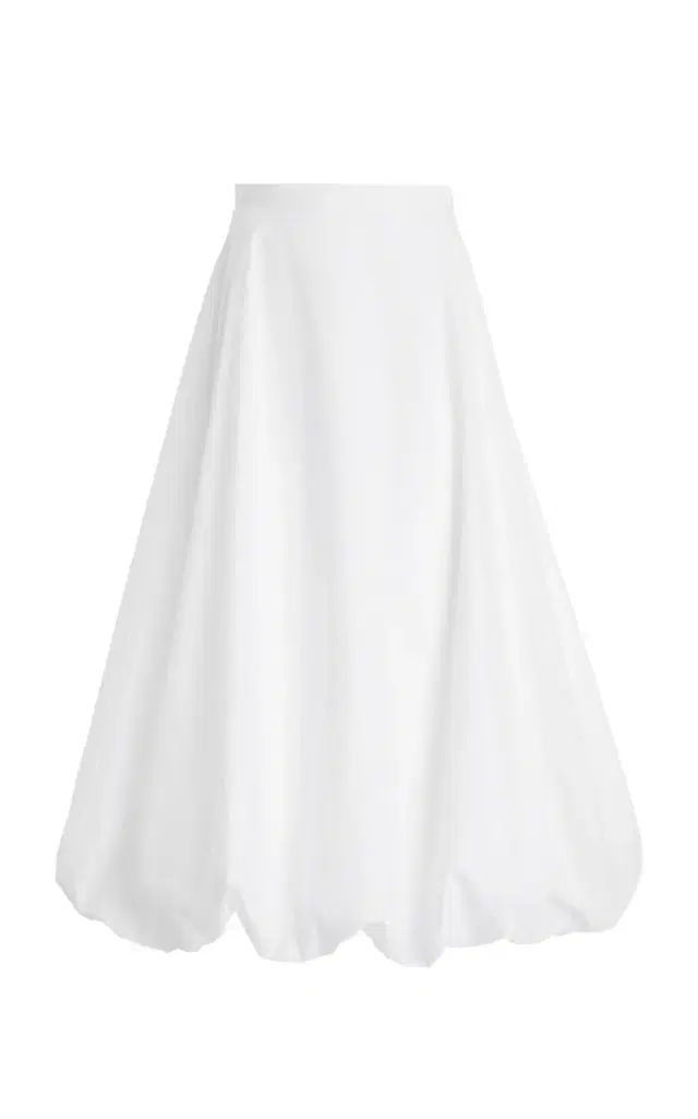 Aubrey Bubble-Hem Cotton Maxi Skirt