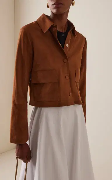 By Malene Birger Annie Cropped Suede Jacket | Thumbnail 3