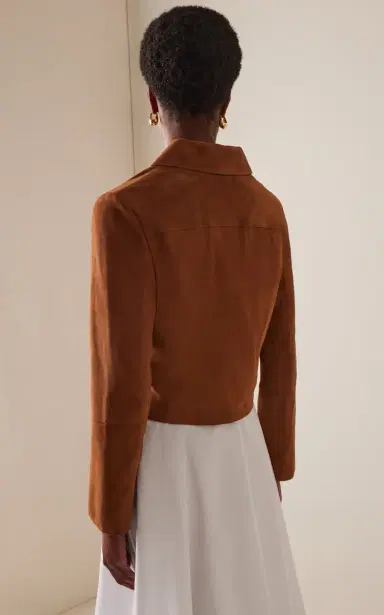 By Malene Birger Annie Cropped Suede Jacket | Thumbnail 4
