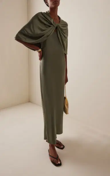 By Malene Birger Pinlos Draped Satin Cape | Thumbnail 2 By Malene Birger Pinlos Draped Satin Cape | Thumbnail 2