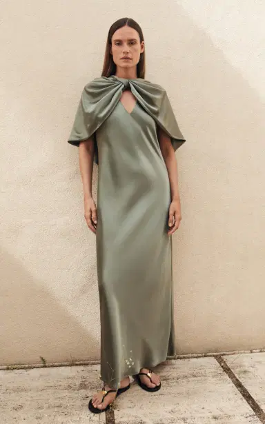 By Malene Birger Pinlos Draped Satin Cape | Thumbnail 8 By Malene Birger Pinlos Draped Satin Cape | Thumbnail 8
