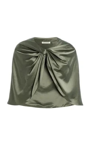 By Malene Birger Pinlos Draped Satin Cape | Thumbnail 1 By Malene Birger Pinlos Draped Satin Cape | Thumbnail 1
