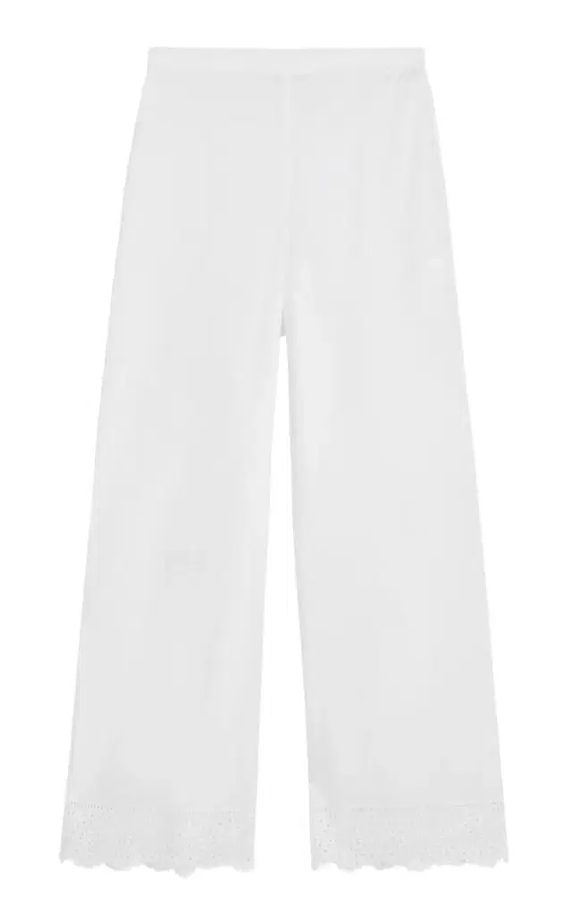 Gretana Cotton Wide-Leg Pants