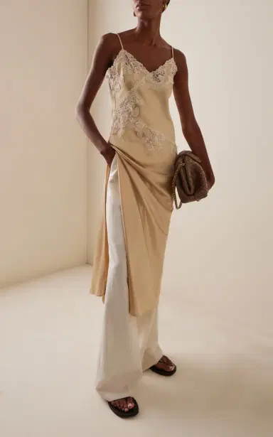 By Malene Birger Vera Lace-Detailed Slip Midi Dress | Thumbnail 2