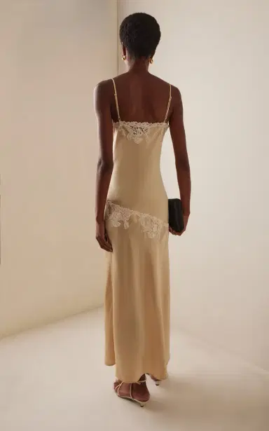 By Malene Birger Vera Lace-Detailed Slip Midi Dress | Thumbnail 4