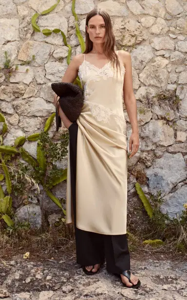 By Malene Birger Vera Lace-Detailed Slip Midi Dress | Thumbnail 6