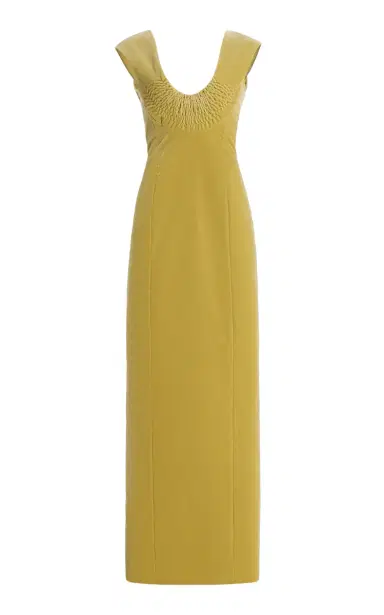 COLLEEN ALLEN Split-Detailed Cotton-Velvet Maxi Dress | Thumbnail 2 COLLEEN ALLEN Split-Detailed Cotton-Velvet Maxi Dress | Thumbnail 2
