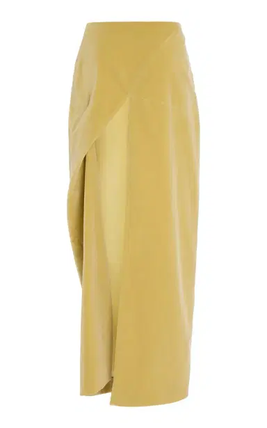 COLLEEN ALLEN Slit-Detailed Cotton-Velvet Skirt | Thumbnail 5 COLLEEN ALLEN Slit-Detailed Cotton-Velvet Skirt | Thumbnail 5