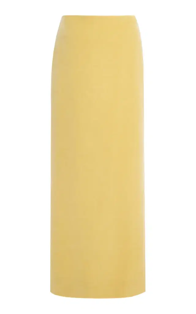 COLLEEN ALLEN Slit-Detailed Cotton-Velvet Skirt