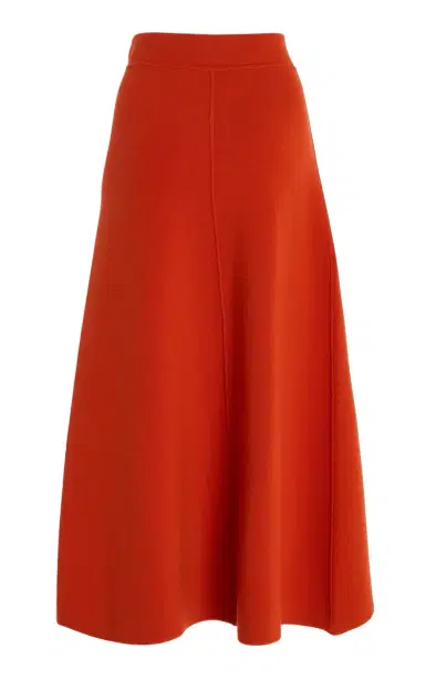 Ashlyn Felix Spliced Merino Wool Midi Skirt | Thumbnail 6