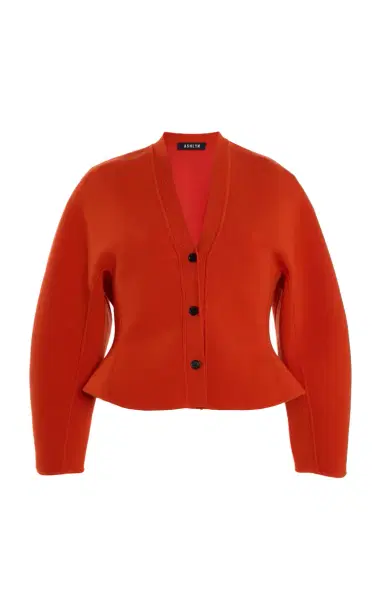 Ashlyn Henry Merino Wool Peplum Cardigan | Thumbnail 1