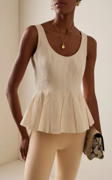 Ashlyn Leon Organic Cotton Peplum Tank Top | Thumbnail 3