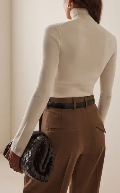 Ashlyn Kiana Silk-Cotton Turtleneck Sweater | Thumbnail 4
