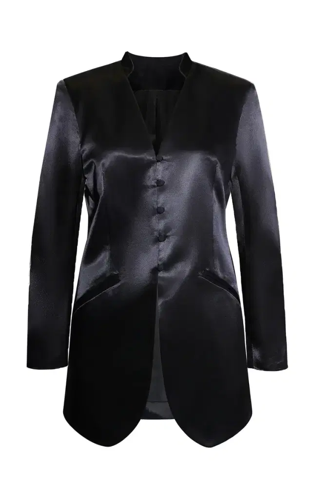 KALLMEYER Ona Satin Collarless Blazer