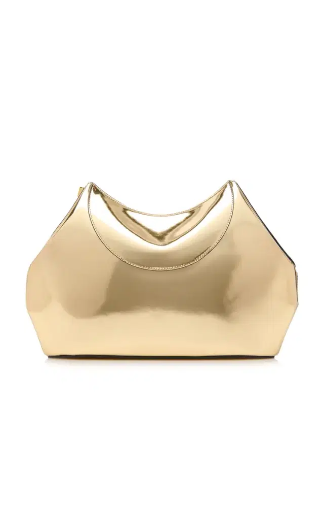 Facet Leather Clutch - Gold - OS
