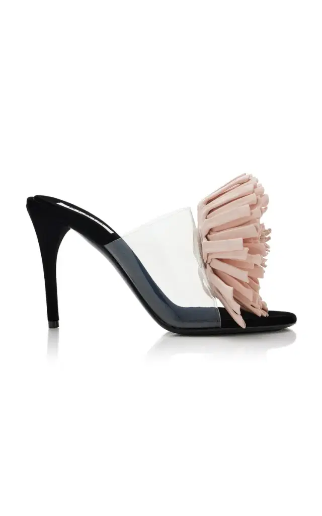 ALAÏA Flower-Topped PVC Mules