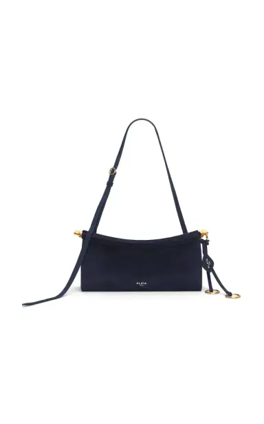 ALAÏA Le Click E/W Suede Shoulder Bag | Thumbnail 1 ALAÏA Le Click E/W Suede Shoulder Bag | Thumbnail 1