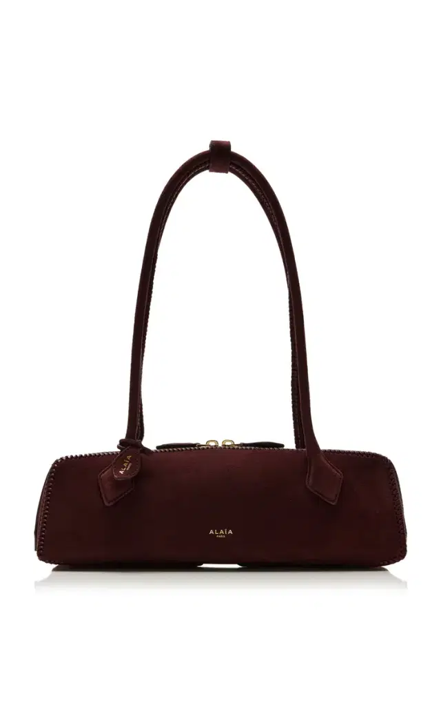 ALAÏA Le Teckel Medium Suede Bag