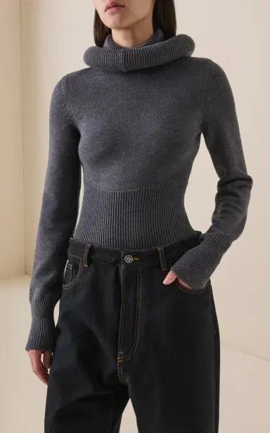 Alaïa Hooded Virgin Wool Sweater | Thumbnail 2