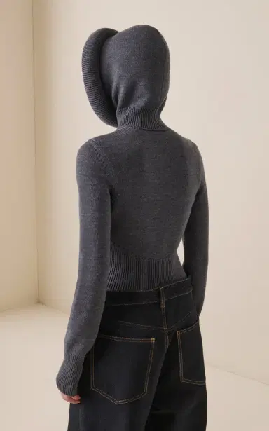 Alaïa Hooded Virgin Wool Sweater | Thumbnail 4