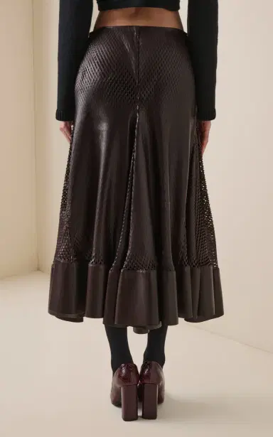 Alaïa Laser-Cut Leather Mini Skirt | Thumbnail 4 Alaïa Laser-Cut Leather Mini Skirt | Thumbnail 4