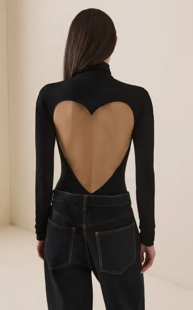 Alaïa Heart Cut-Out Jersey Bodysuit | Thumbnail 3 Alaïa Heart Cut-Out Jersey Bodysuit | Thumbnail 3