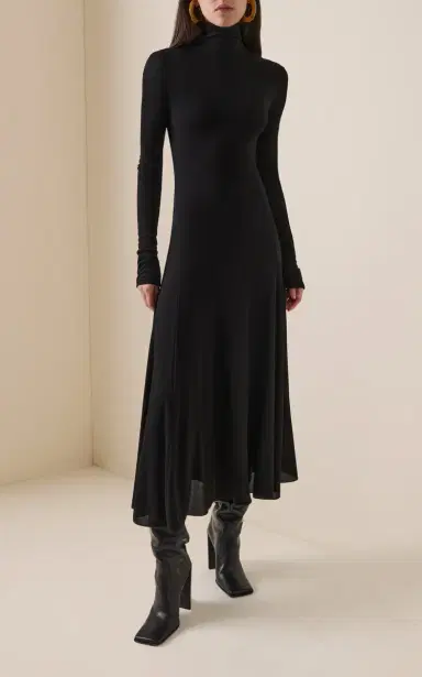 Alaïa Heart Cut-Out Jersey Midi Dress | Thumbnail 2 Alaïa Heart Cut-Out Jersey Midi Dress | Thumbnail 2