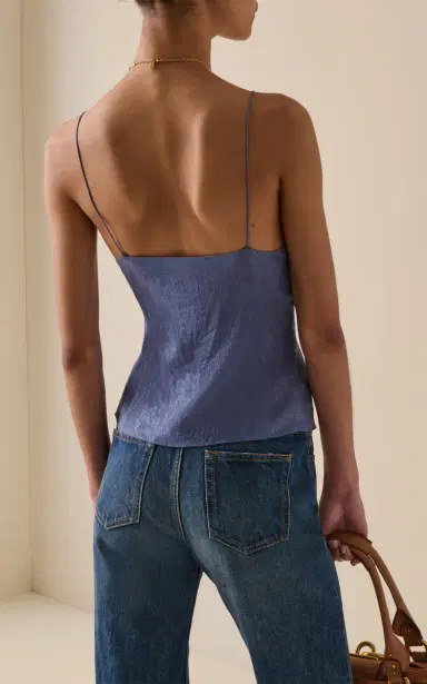 Chloé Lace-Trimmed Silk-Jacquard Lingerie Top | Thumbnail 4 Chloé Lace-Trimmed Silk-Jacquard Lingerie Top | Thumbnail 4