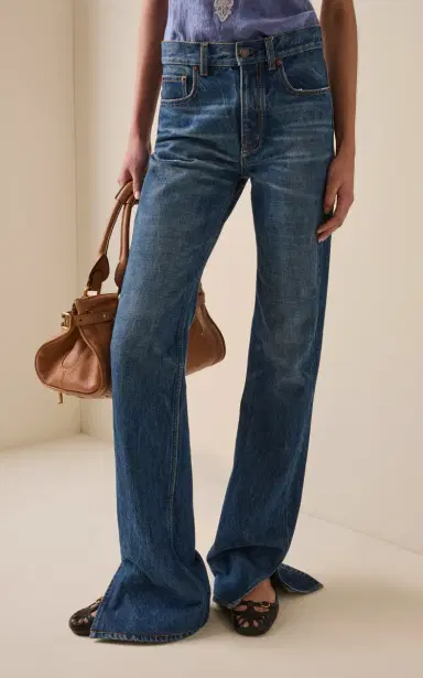 Chloé Rigid High-Rise Straight-Leg Jeans | Thumbnail 3