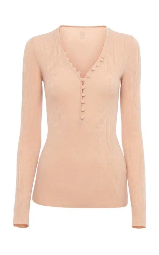 Chloé Merino Wool Henley Top